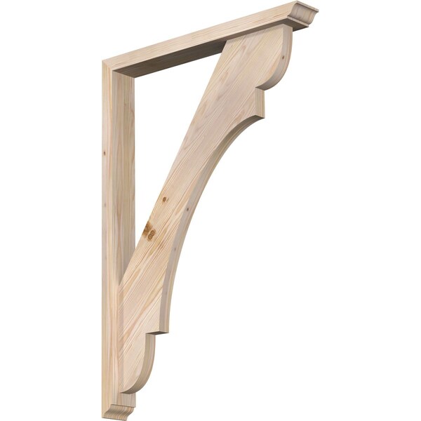 Ekena Millwork Olympic Traditional Smooth Bracket w/ Offset Brace, Douglas Fir, 3 1/2"W x 26"D x 38"H BKT0402X26X38OLY01SDF - main